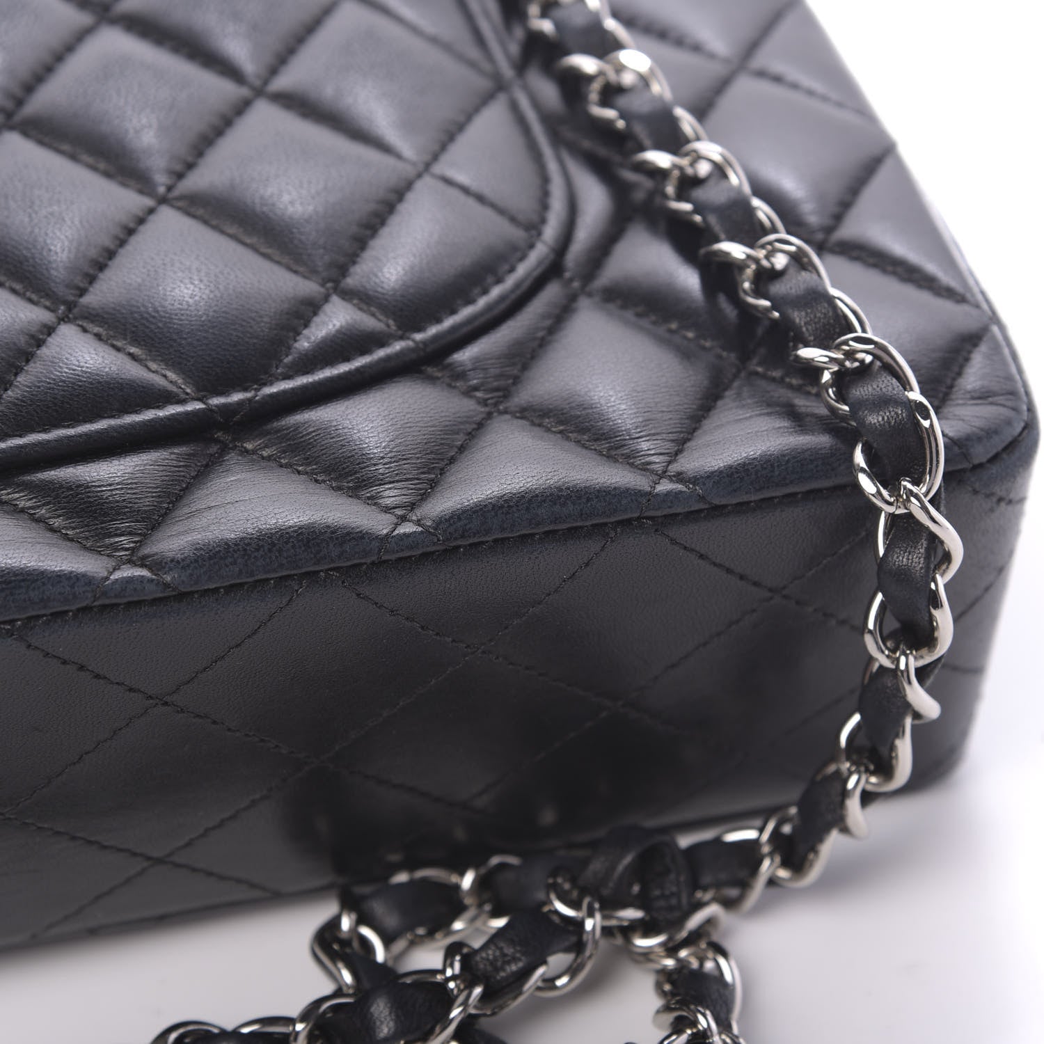 Chanel Lambskin Quilted Medium Double Flap Black 17 of 17