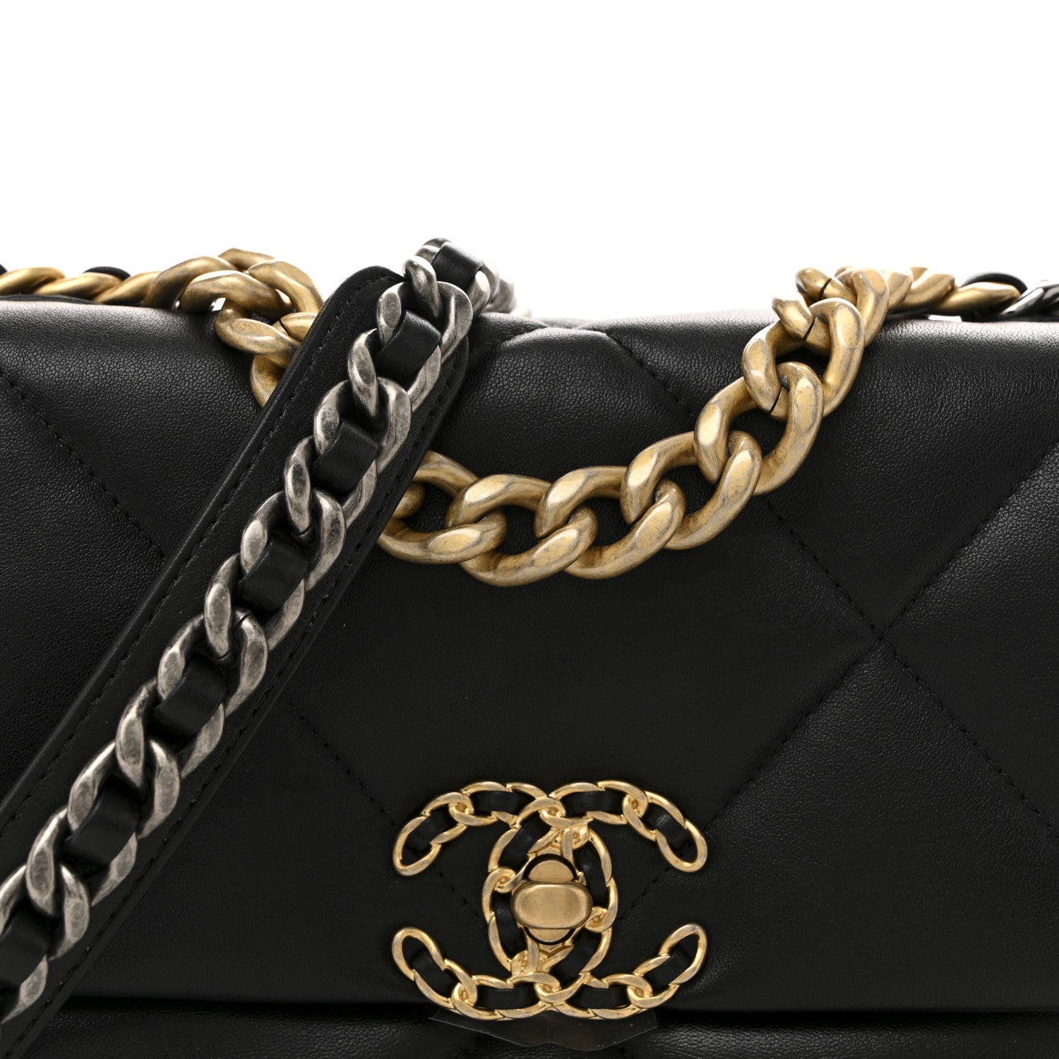 Chanel Lambskin Quilted Medium Chanel 19 Flap Black 8 of 11