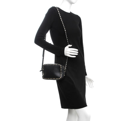 Valentino Garavani Calfskin Rockstud Camera Crossbody Bag Black 2 of 9