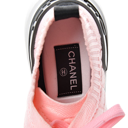 Chanel Mixed Fibers Quilted Womens CC Sneakers 39 Pink 6 of 6