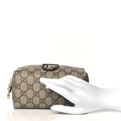 Gucci Soft GG Supreme Monogram Calfskin Medium Ophidia Cosmetic Case Beige Ebony New Acero 2 of 13