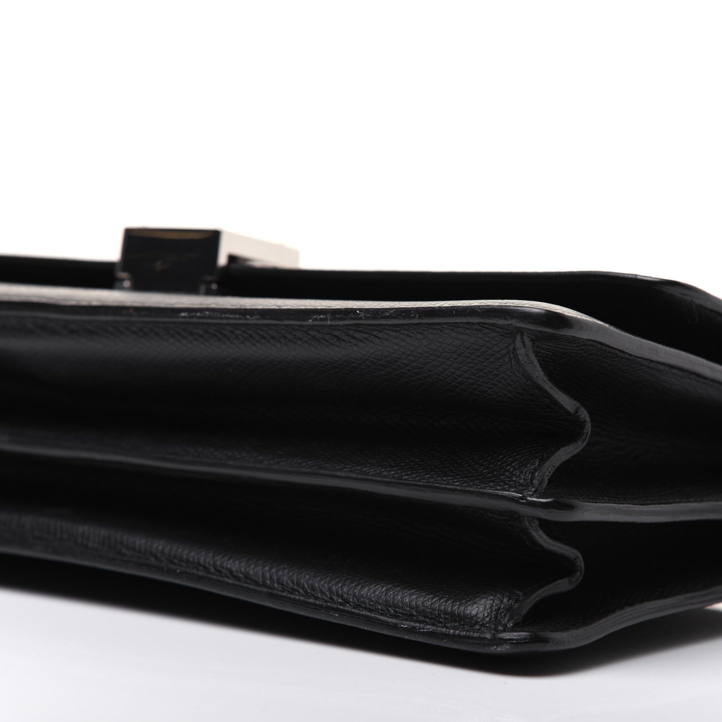 Baby Grained Calfskin Small Case Flap Black