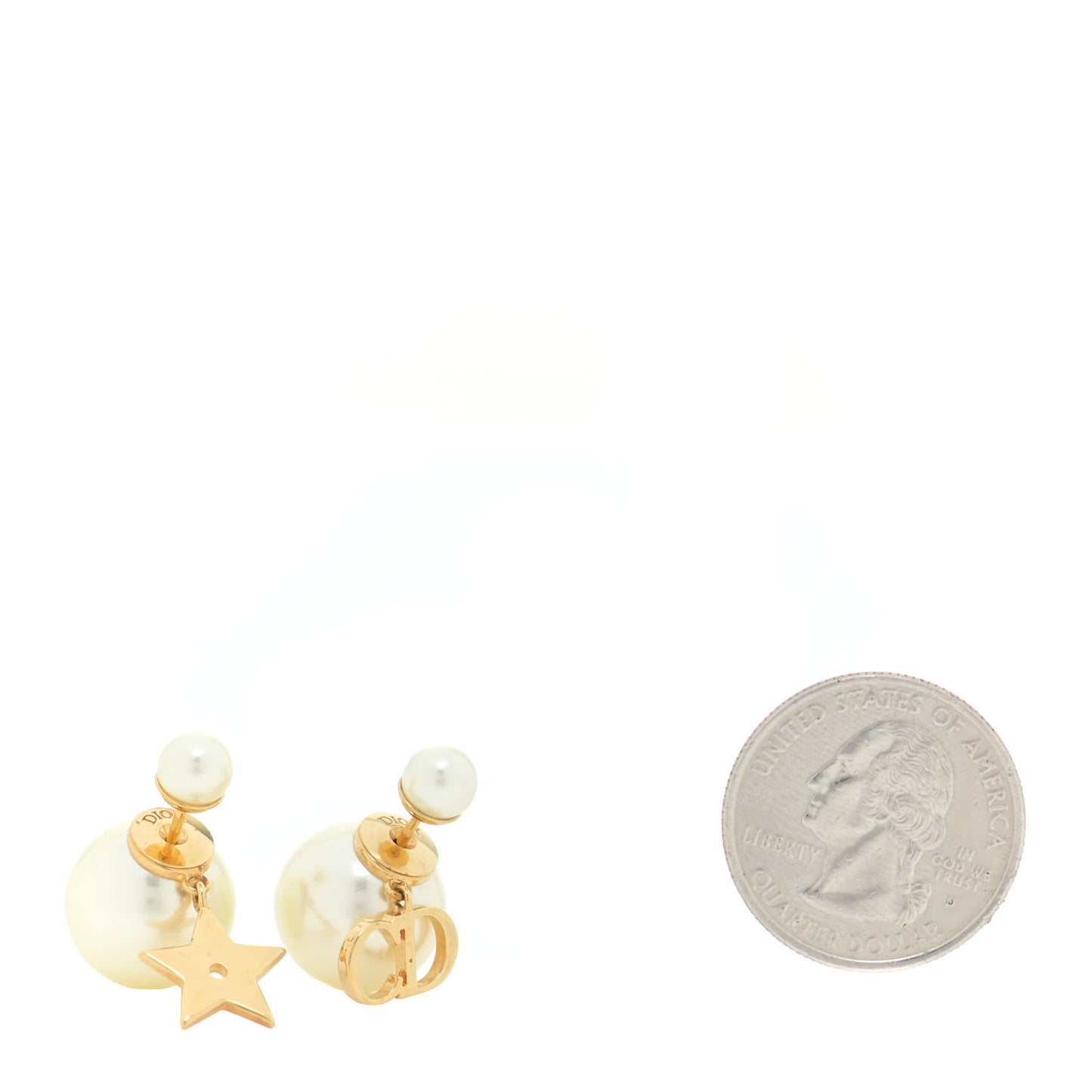 Pearl Mise En Dior Logo Tribal Earrings