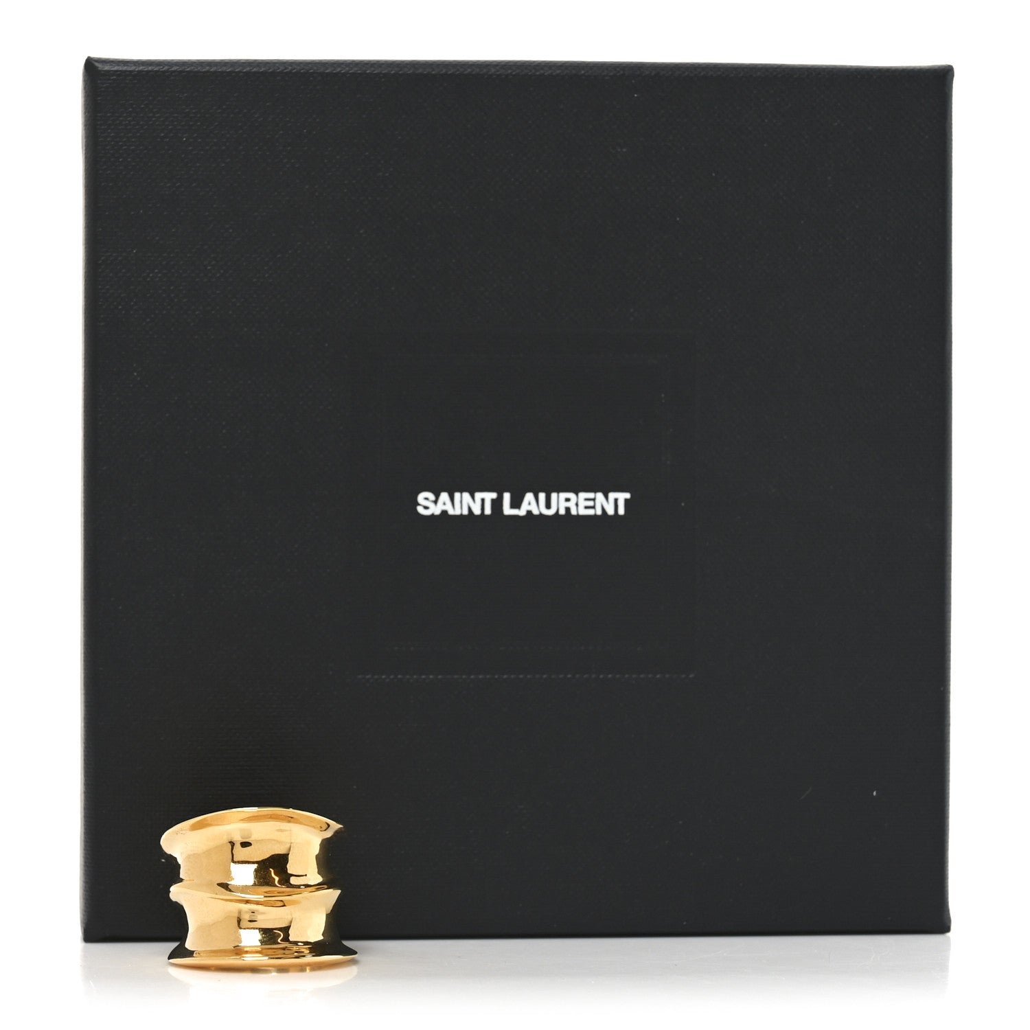 Saint Laurent Metal Organic Ring 54 7 Gold 6 of 6