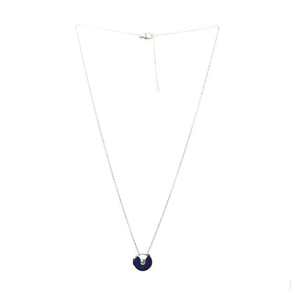 Cartier 18K Yellow Gold Diamond Lapis Lazuli XS Amulette de Pendant Necklace 3 of 6