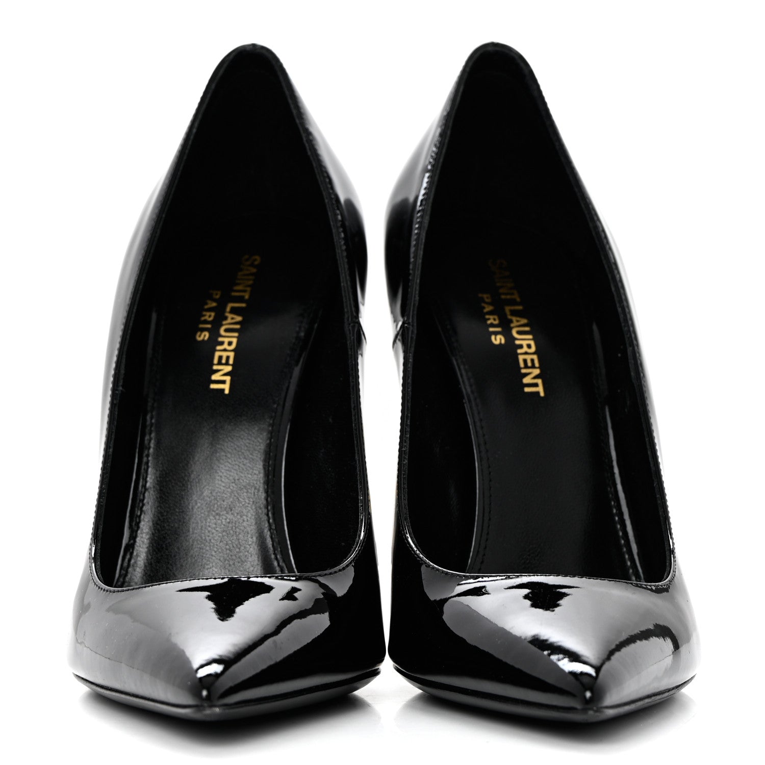 Saint Laurent Patent Opyum 110 Pumps 38 Black Gold 2 of 9