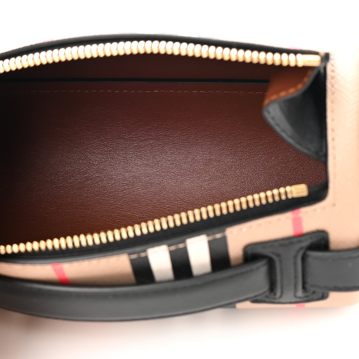 Burberry E-Canvas Calfskin Stripe Icon Barrel Bag Archive Beige 5 of 12