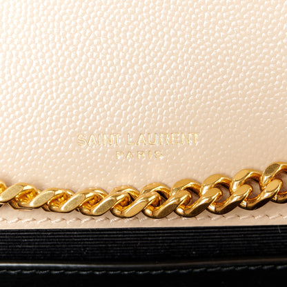 Saint Laurent Grain De Poudre Medium Monogram Kate Satchel Dark Beige 6 of 11