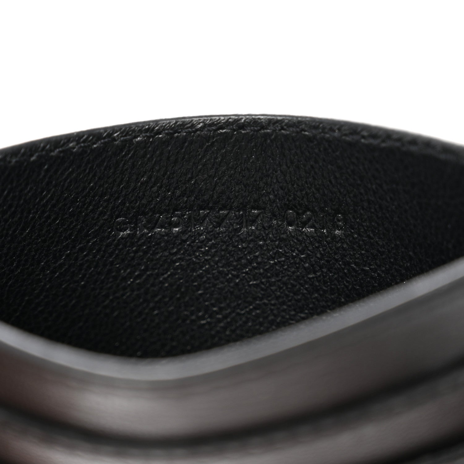 Saint Laurent Calfskin Heart Embossed Card Case Black 6 of 7
