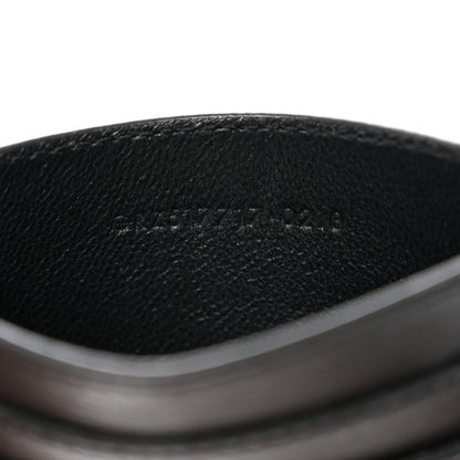 Saint Laurent Calfskin Heart Embossed Card Case Black 6 of 7