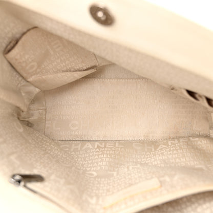 Chanel Caviar Square Stitched Tote White 5 of 13