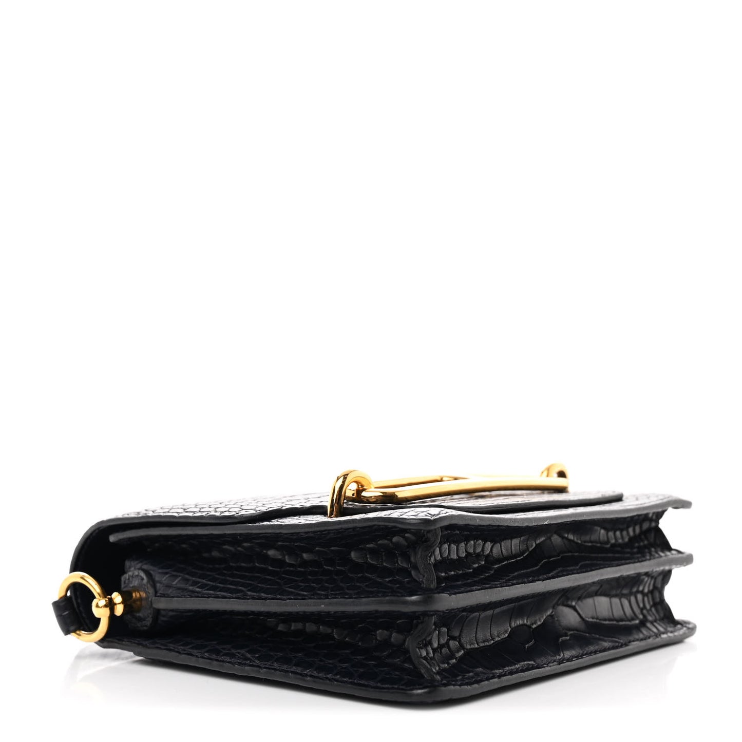 Matte Alligator Mini Sac Roulis Bleu Nuit