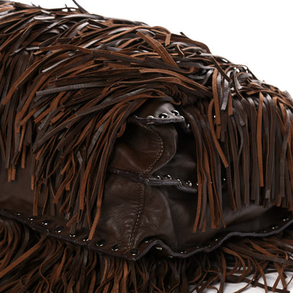 Prada Nappa Fringe Shopping Tote Noce 10 of 12