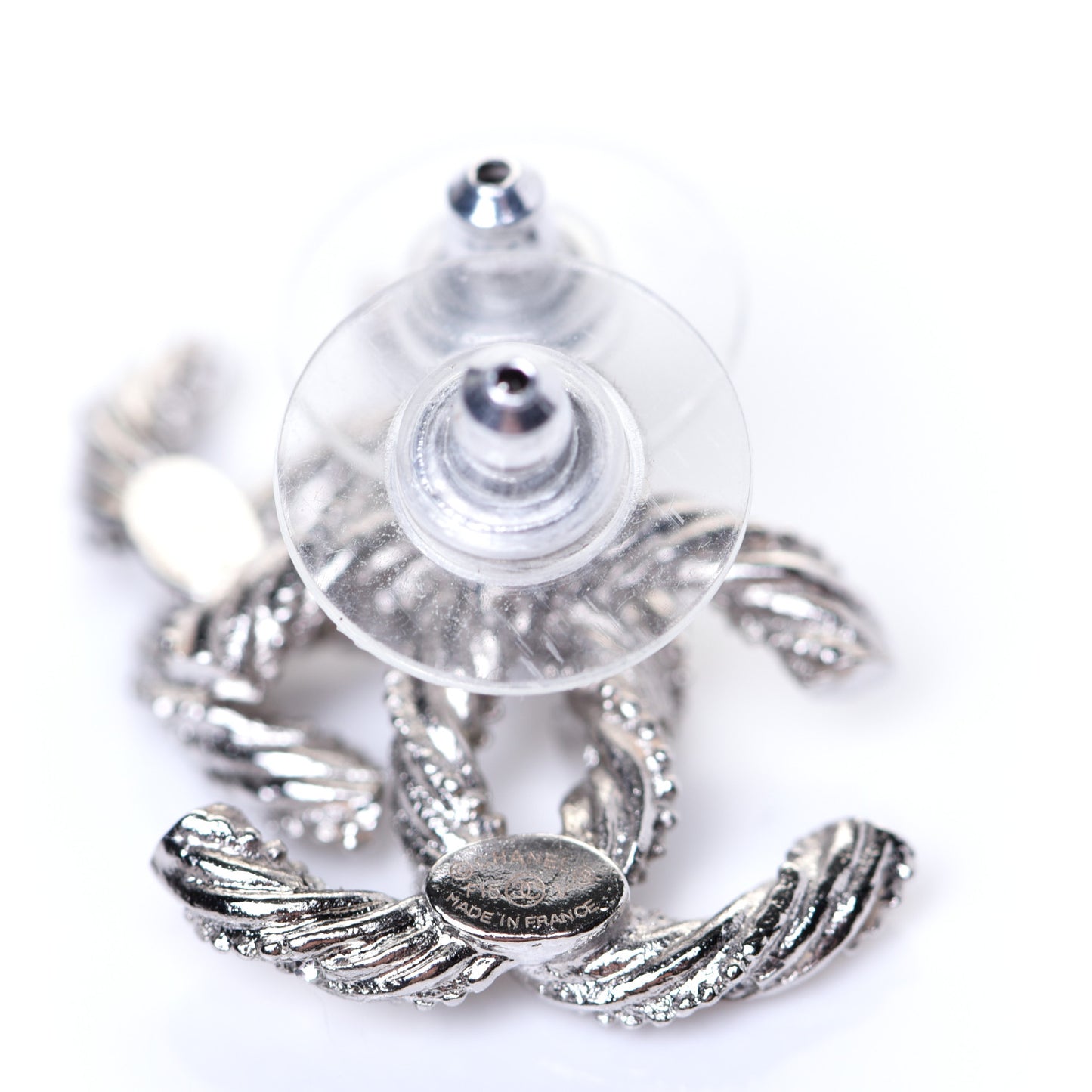 Twisted CC Earrings Silver