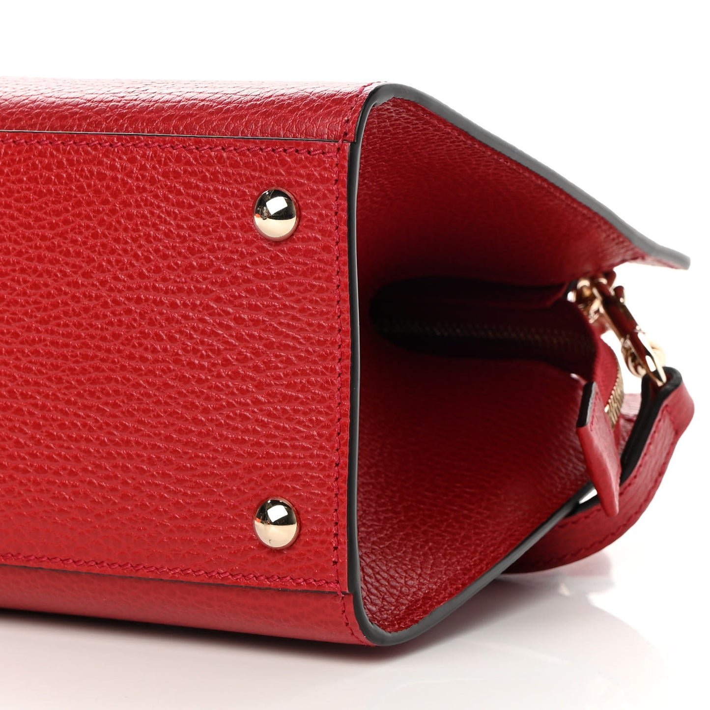 Dollar Calfskin Medium Soho Top Handle Satchel Hibiscus Red
