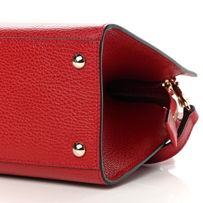 Gucci Dollar Calfskin Medium Soho Top Handle Satchel Hibiscus Red 10 of 10