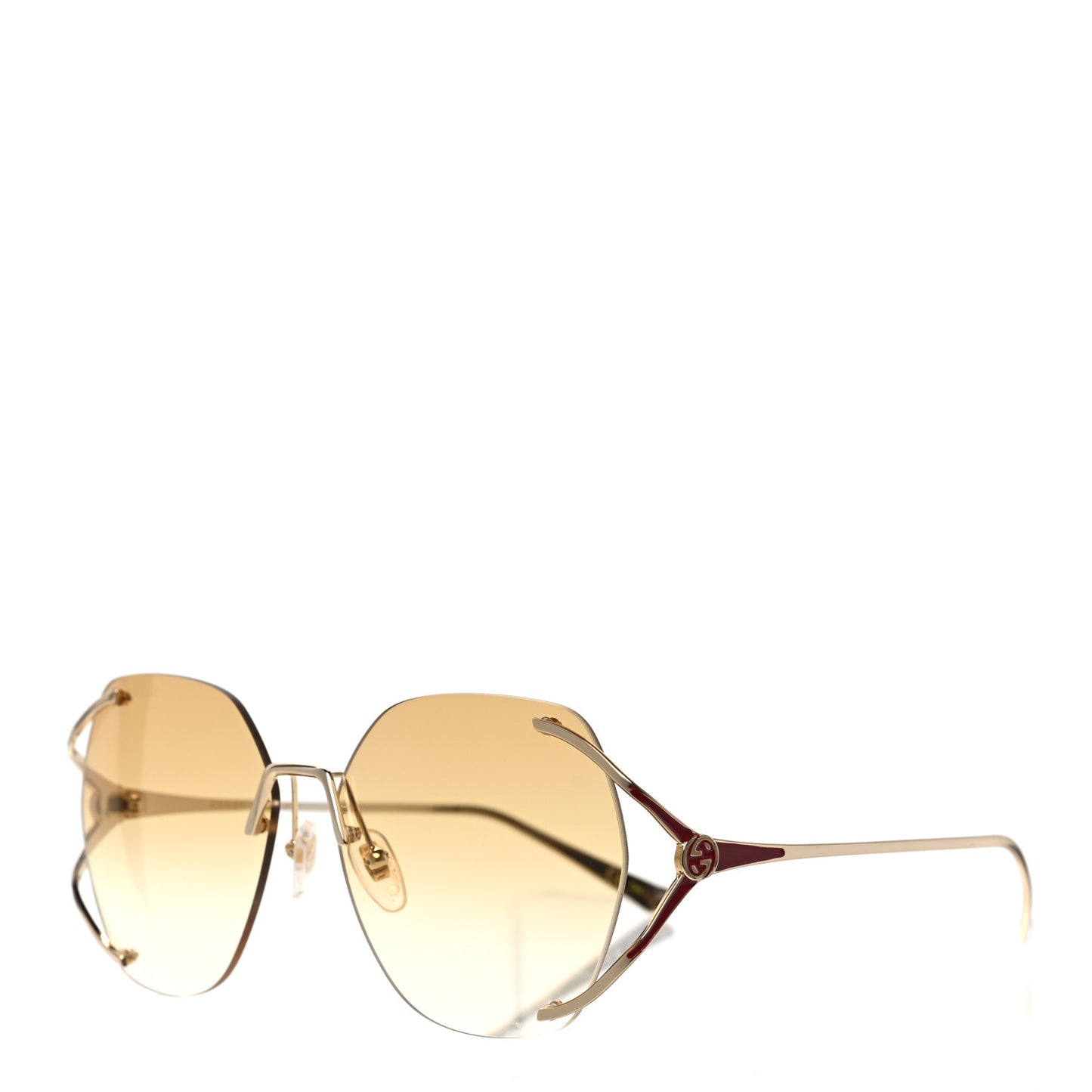 Oversized Round Frame GG0651S Sunglasses Gold