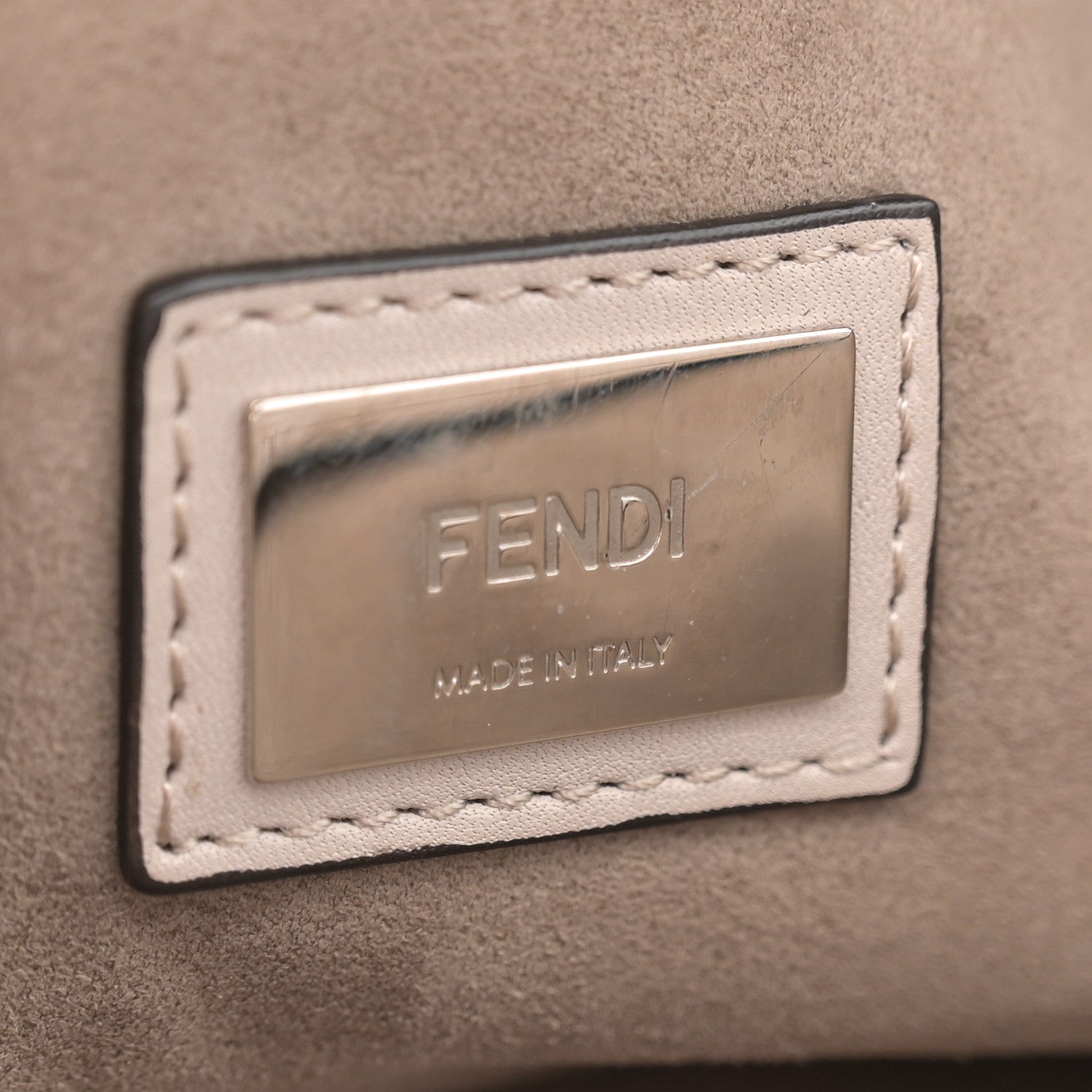 Fendi Vitello Seta Plexiglass Granite Large Peekaboo Iconic Satchel Polvere 6 of 11