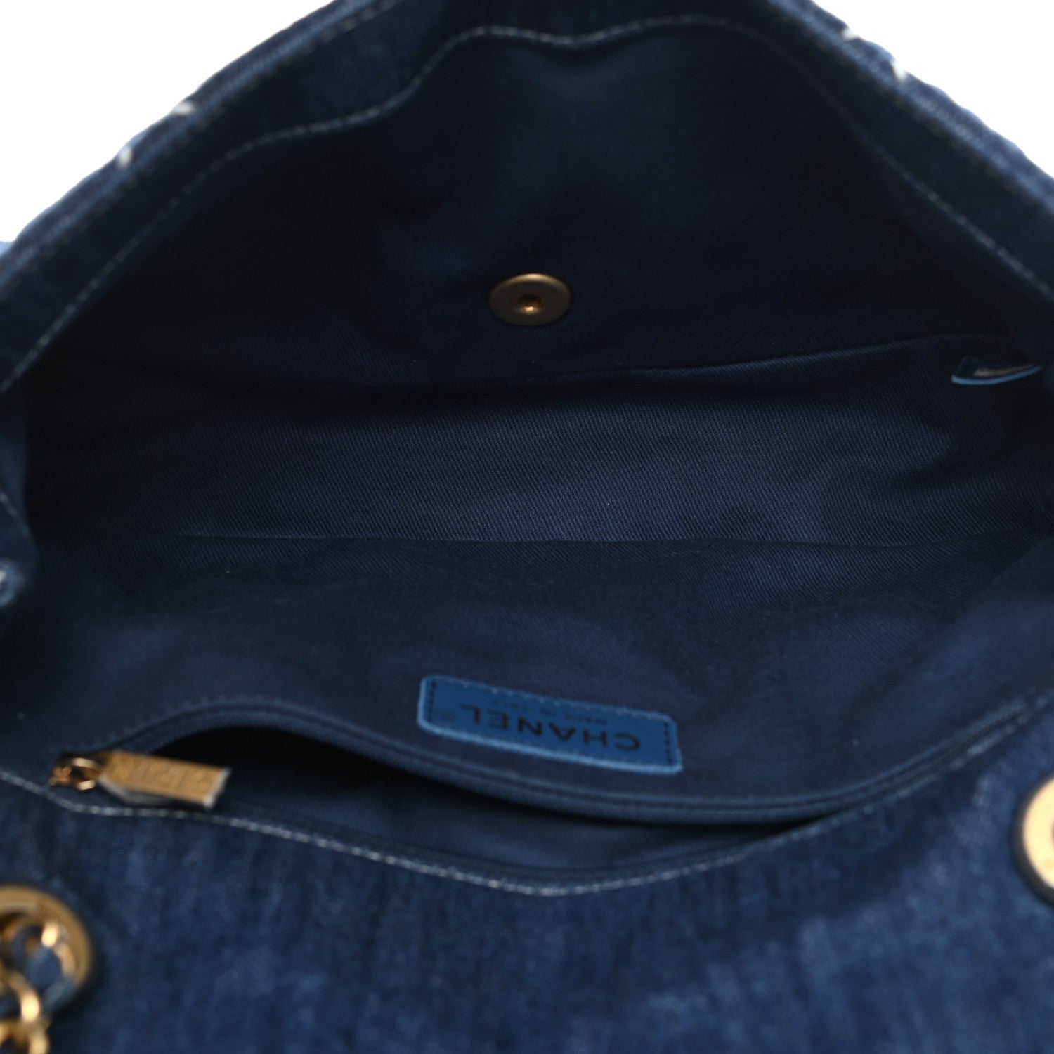Chanel Denim Quilted Single Flap Blue 5 of 11