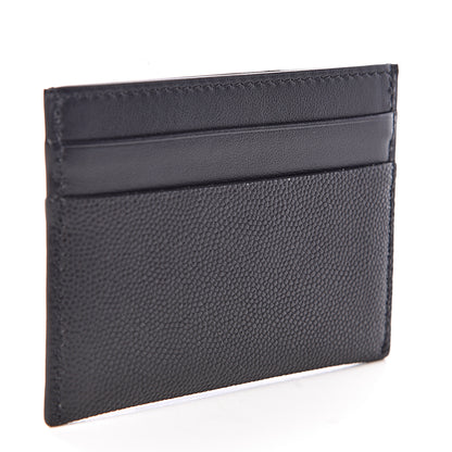 Burberry Grainy Calfskin Monogram Motif Card Case Black 3 of 7