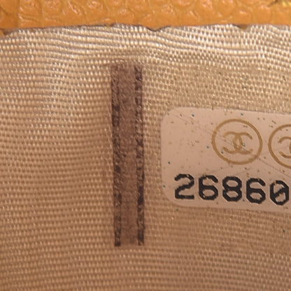 Chanel Caviar Quilted Card Holder Yellow 8 of 9