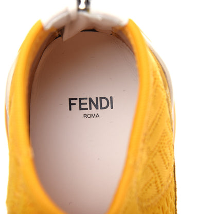 Fendi Technical 3D Mesh Womens FFluid Zip Up Sneakers 36 Reggae Corn White 8 of 10