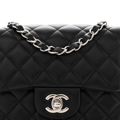 Chanel Lambskin Quilted Mini Square Flap Black 8 of 10