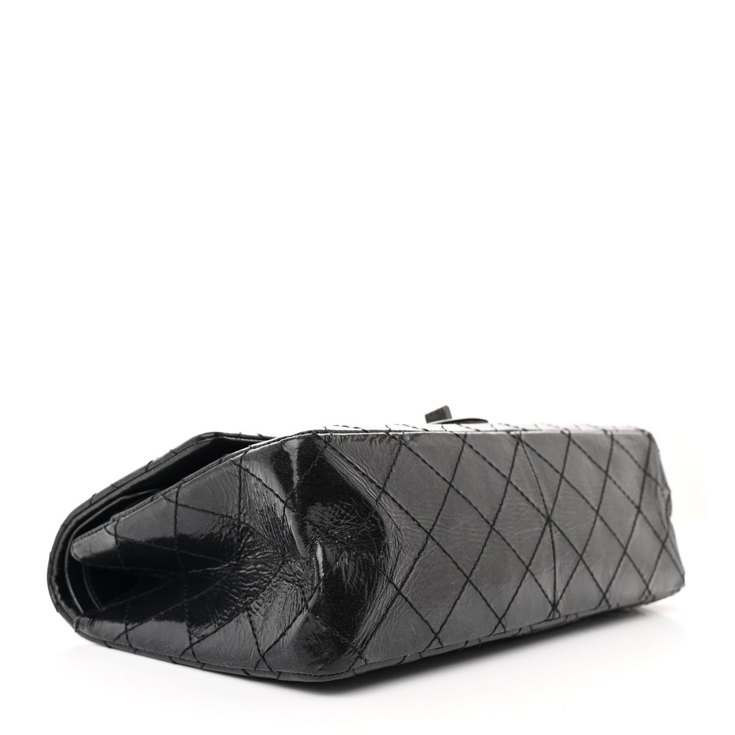 Glazed Calfskin Quilted 2.55 Reissue 226 Flap So Black