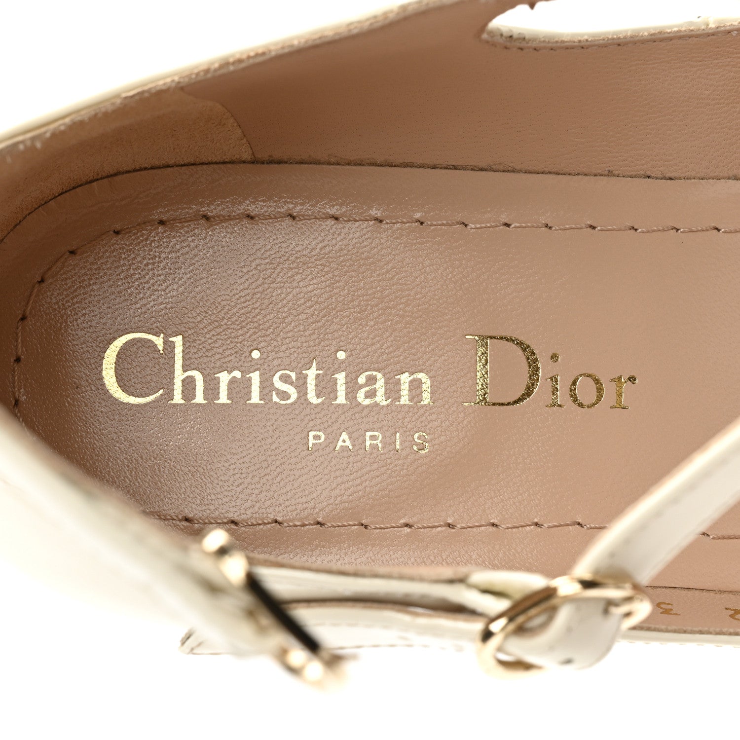 Christian Dior Patent Calfskin Aime Ballet Flats 36.5 White 6 of 9