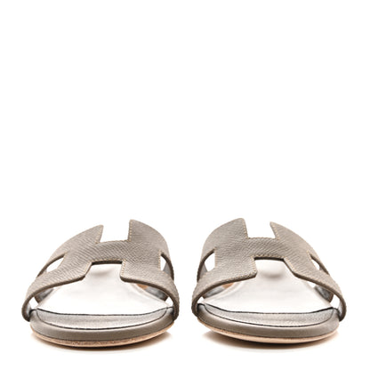 Hermes Epsom Oasis Sandals 36.5 Etoupe 2 of 8