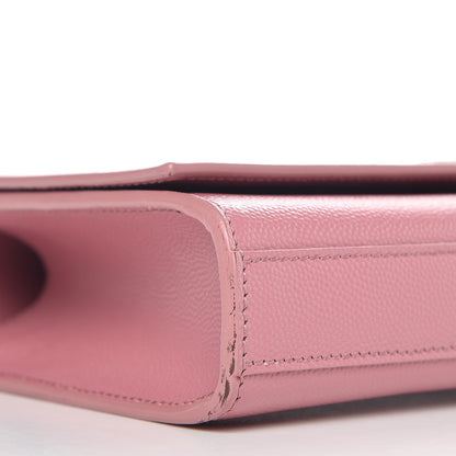 Saint Laurent Grain De Poudre Classic Monogram Cassandre Clutch Pink 8 of 8