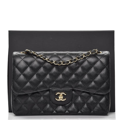 Chanel Caviar Quilted Jumbo Double Flap Black 9 of 9