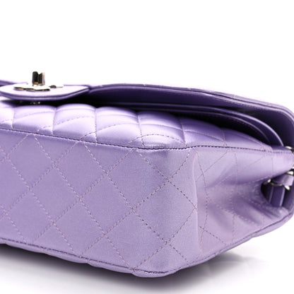 Chanel Metallic Lambskin Quilted Medium Double Flap Purple 8 of 8