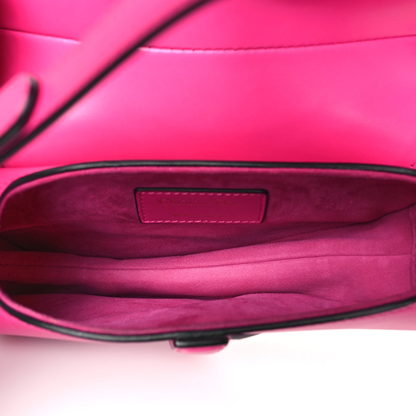 Supple Calfskin Mini Saddle Bag With Strap Passion Pink