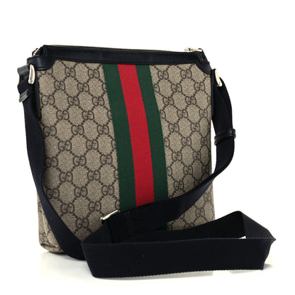 Gucci GG Supreme Monogram Web Messenger Bag Black 2 of 10