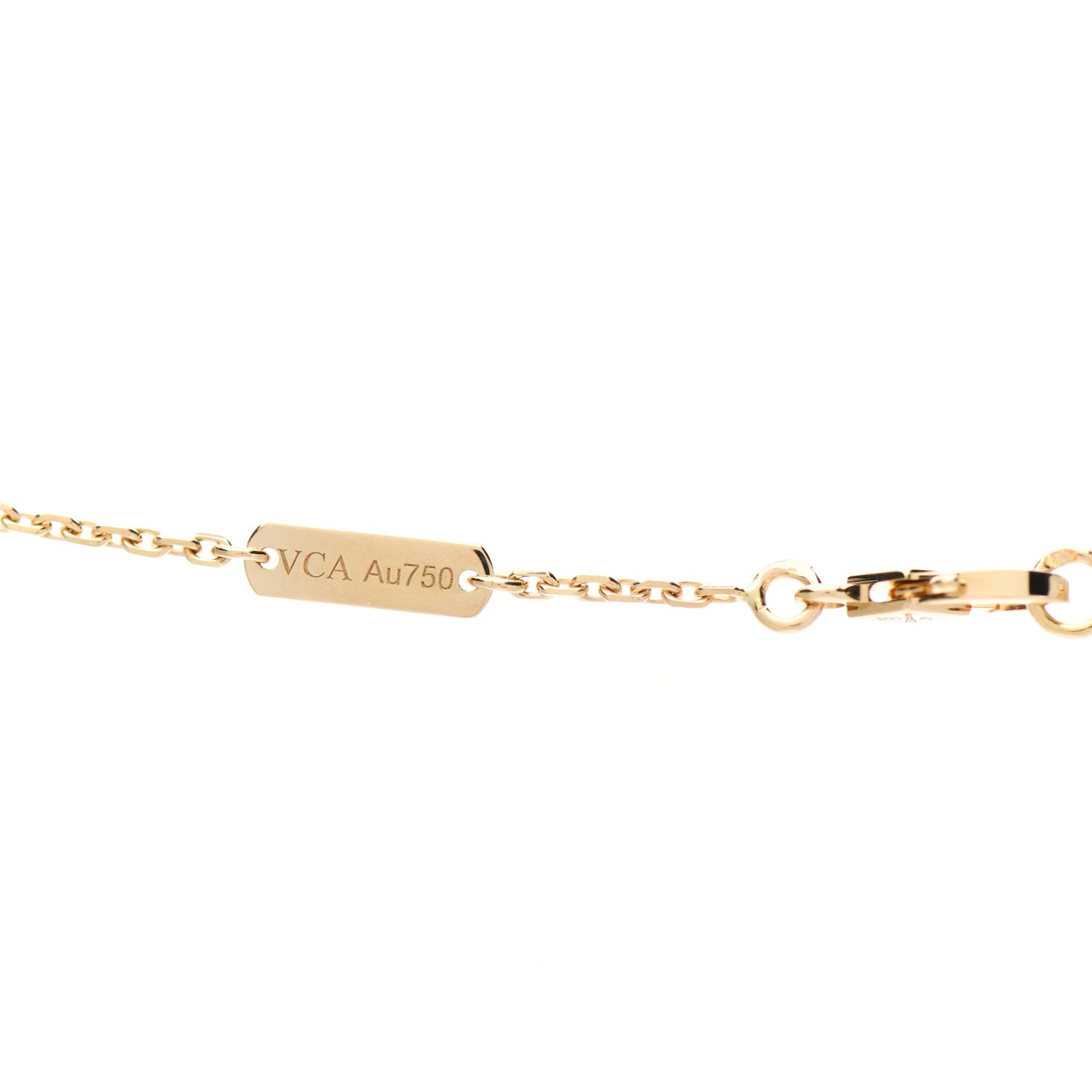 Van Cleef & Arpels 18K Yellow Gold Black Onyx Vintage Alhambra Pendant Necklace 4 of 6