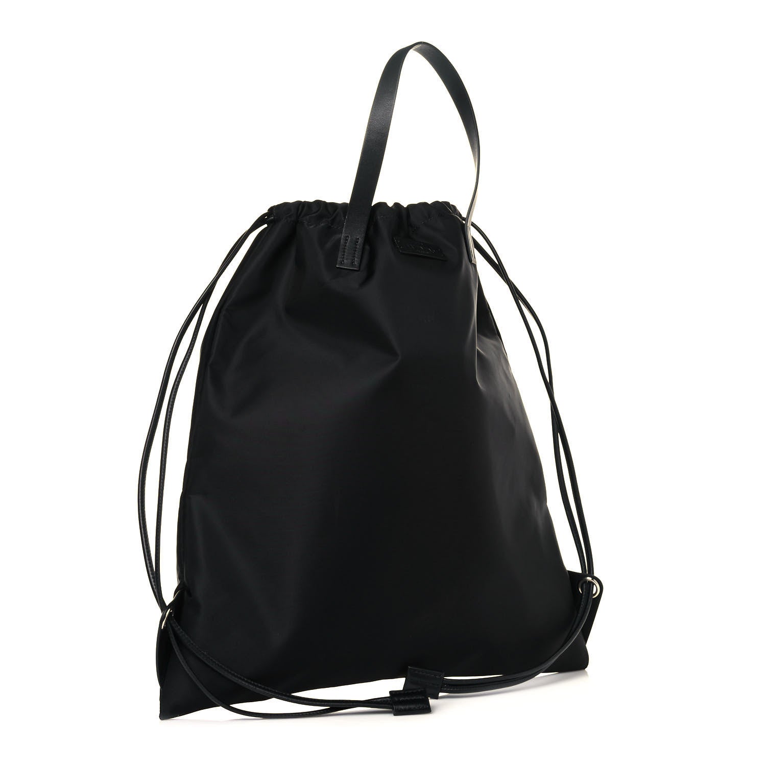 Valentino Garavani Nylon VLogo Drawstring Backpack Black 2 of 12
