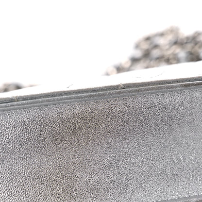 Chanel Metallic Lambskin Quilted Wallet On Chain WOC Silver 20 of 26