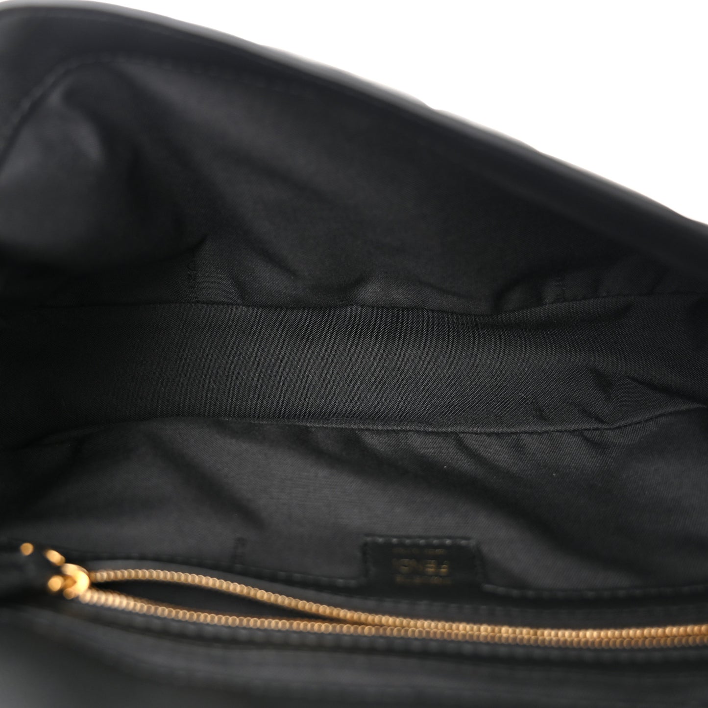Nappa FF 1974 Embossed Baguette Black