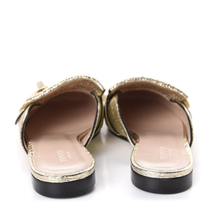 Gucci Galassia Womens GG Marmont Fringe Slippers 35.5 Platino 6 of 9