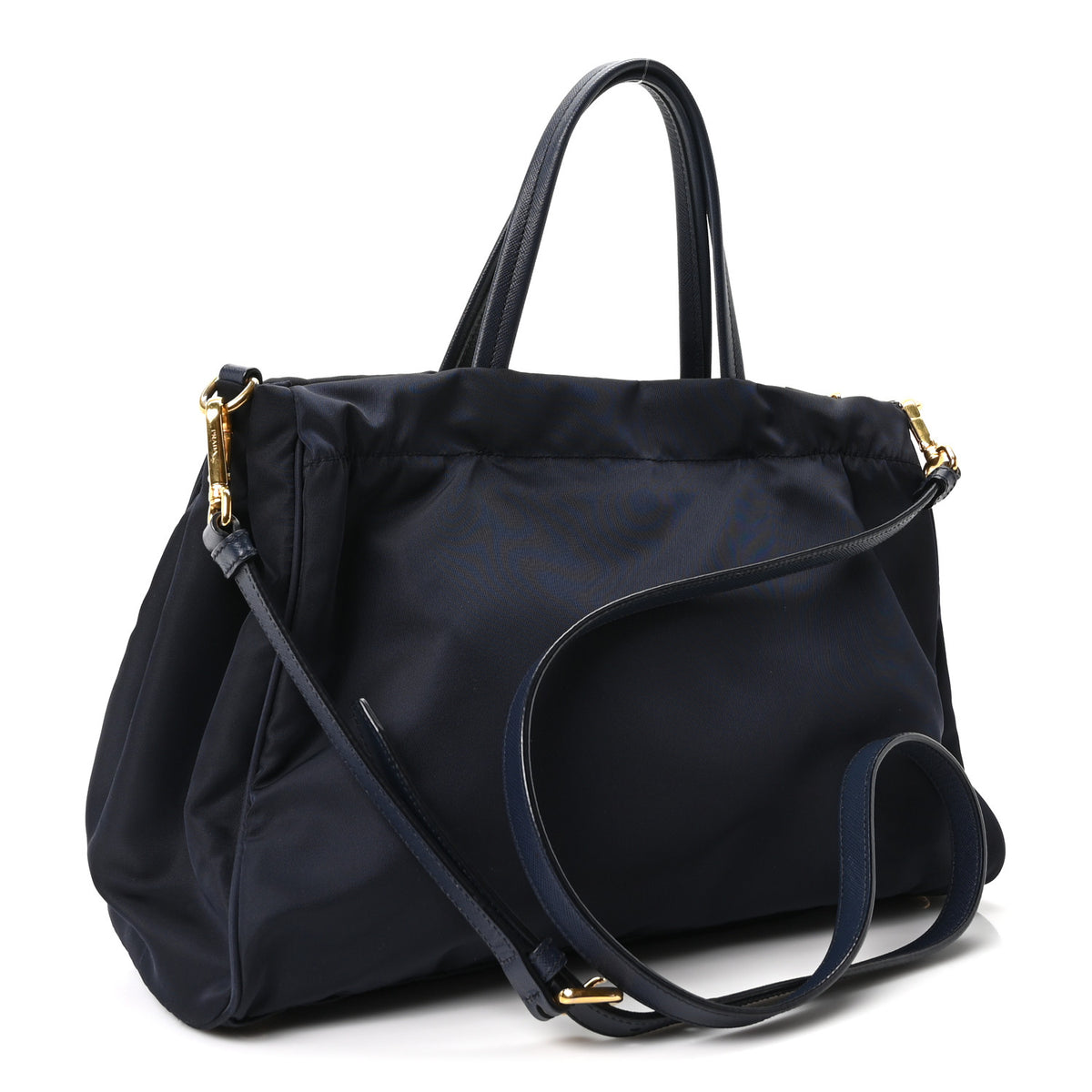 Prada Tessuto Nylon Saffiano Vela Tote Bleu 3 of 10