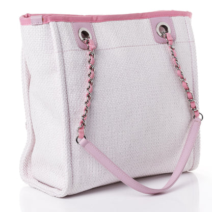 Chanel Woven Straw Raffia Mini Deauville Tote Pink 2 of 4