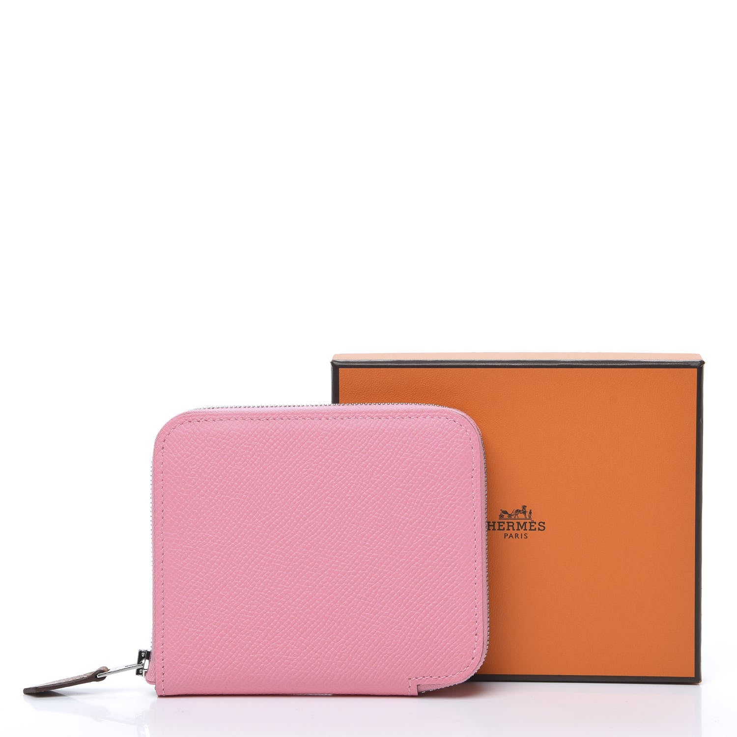 Hermes Epsom Silk'in Compact Wallet Rose Confetti 8 of 8