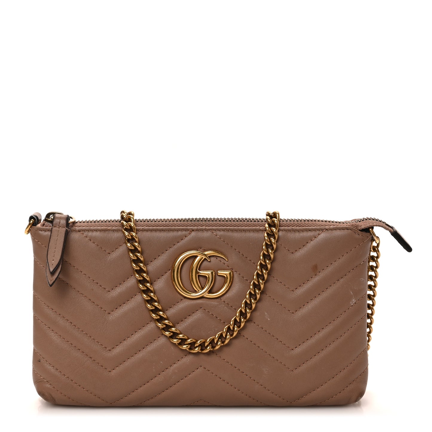 Calfskin Matelasse Mini GG Marmont Chain Bag Porcelain Rose