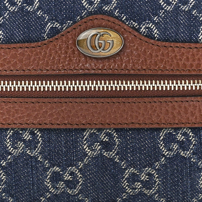 Gucci New Denim GG Monogram Dollar Calfskin Mini Ophidia Shoulder Bag Blue Tea Cuir Epilog 8 of 11