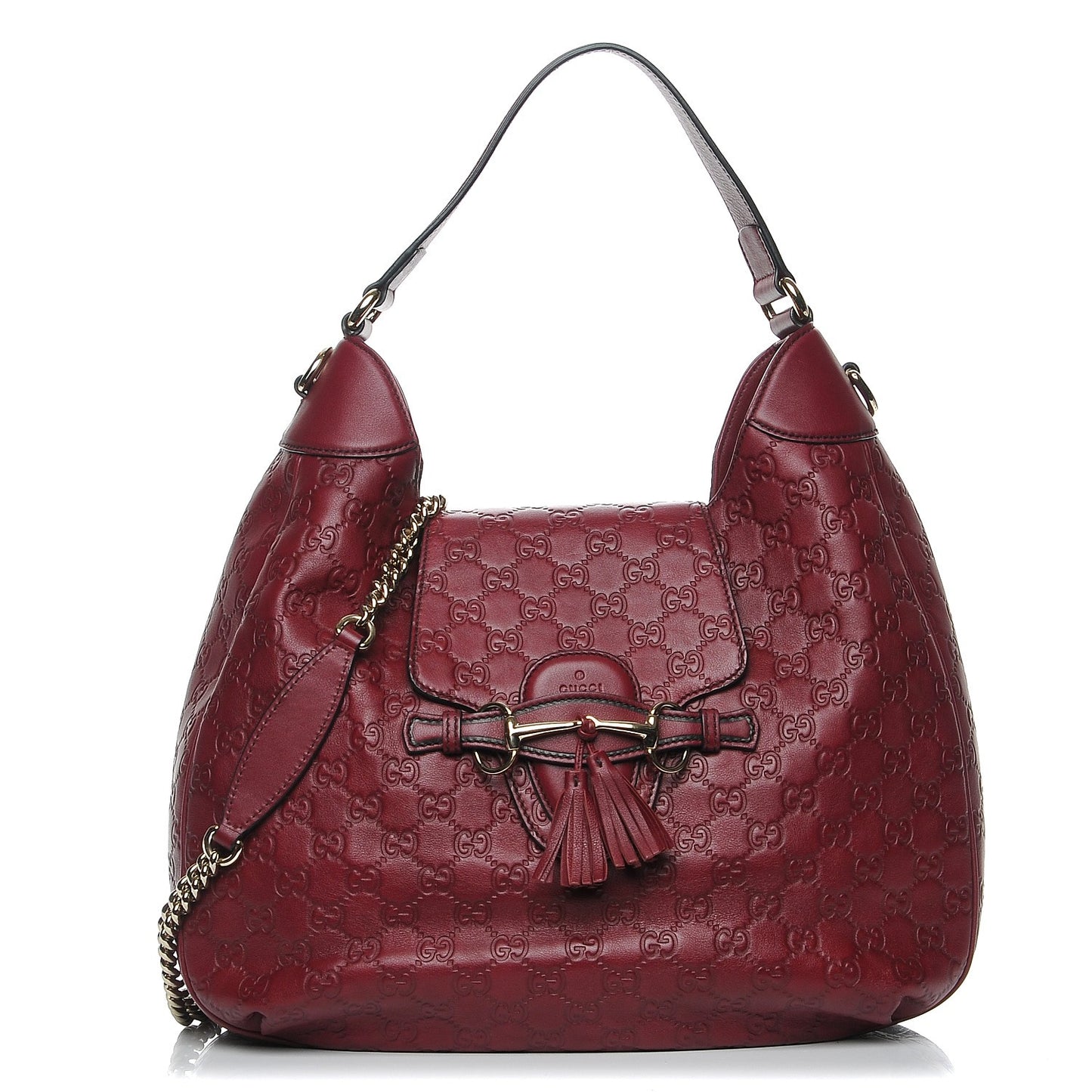Soft Guccissima Medium Emily Hobo Classic Ruby