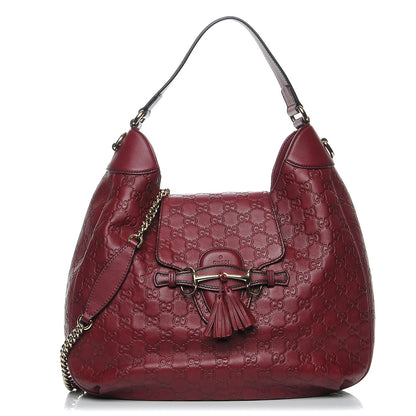 Gucci Soft Guccissima Medium Emily Hobo Classic Ruby 1 of 7