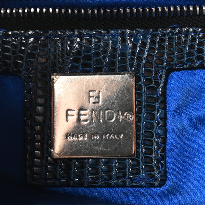 Fendi Lizard Zucca Crystal Beaded Baguette Tobacco Multicolor 6 of 9