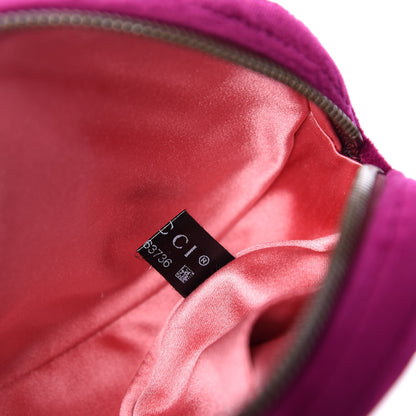 Gucci Velvet Matelasse GG Marmont Belt Bag 85 34 Fuchsia Violet Cyclamen 5 of 11