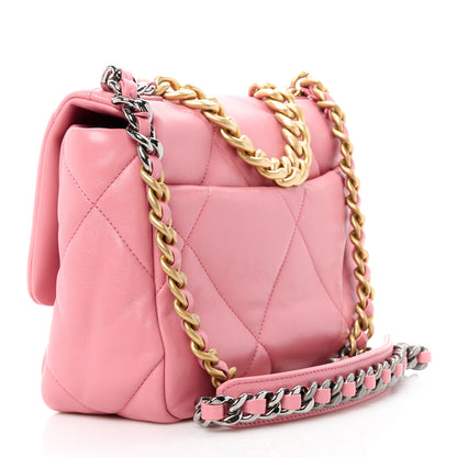 Chanel Lambskin Quilted Medium Chanel 19 Flap Pink 3 of 11